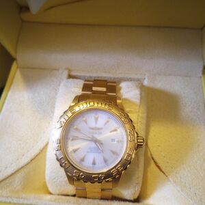 Invicta 2306 Men's Gold Watch with White Dial